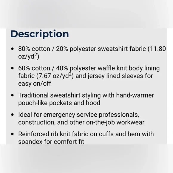 💛Men’s Charles River Quarter Zip Waffle knit lined hoodie in navy size large NWT - Picture 2 of 2